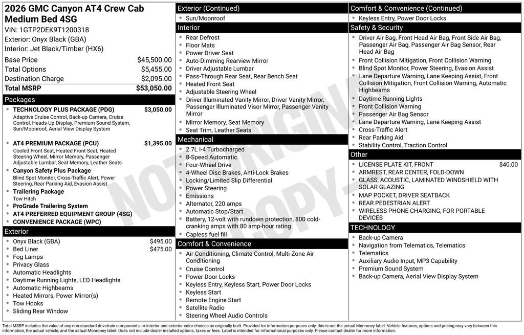 New 2026 GMC Canyon AT4 w/ Technology Plus Package image 4