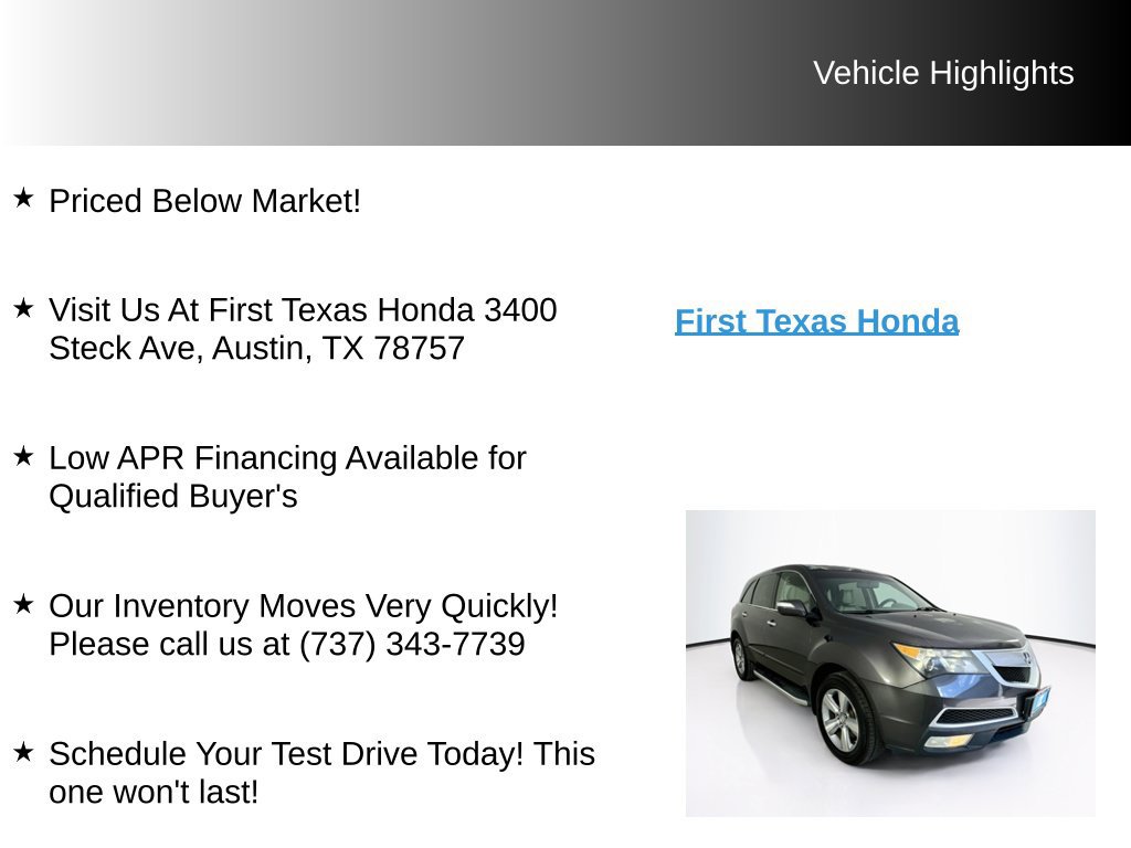 Used 2012 Acura MDX AWD/4WD image 9