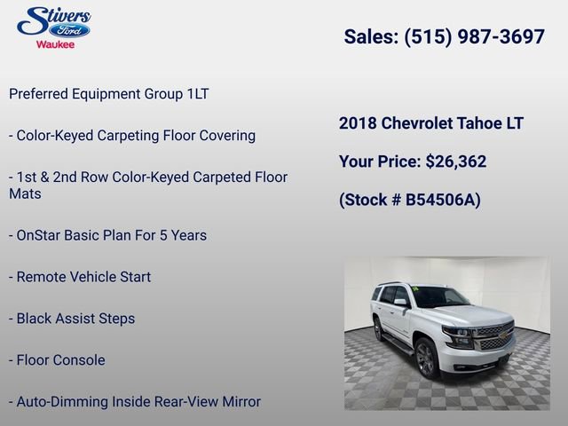 Used 2018 Chevrolet Tahoe LT w/ LT Signature Package AWD/4WD image 15
