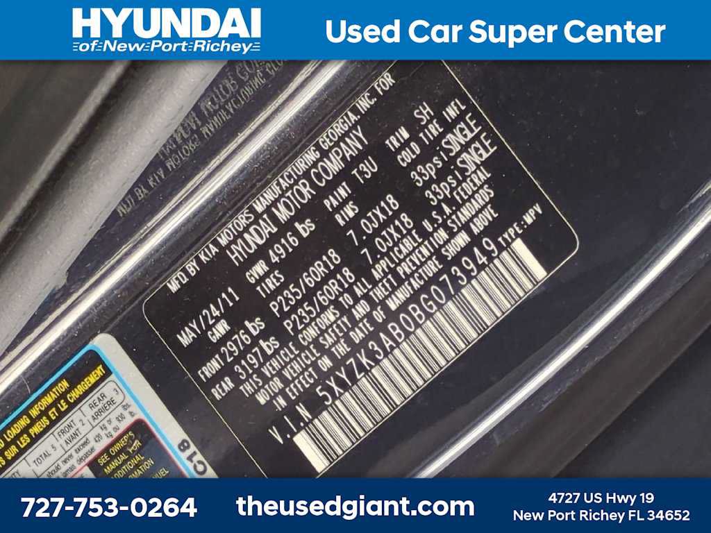 Used 2011 Hyundai Santa Fe Limited FWD image 30