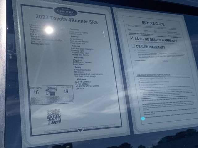 Certified 2023 Toyota 4Runner SR5 RWD image 38