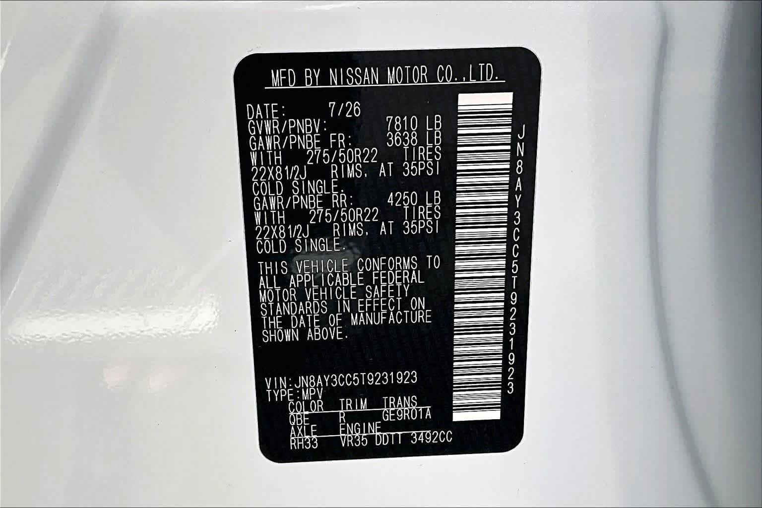 New 2026 Nissan Armada Platinum Reserve AWD/4WD image 14