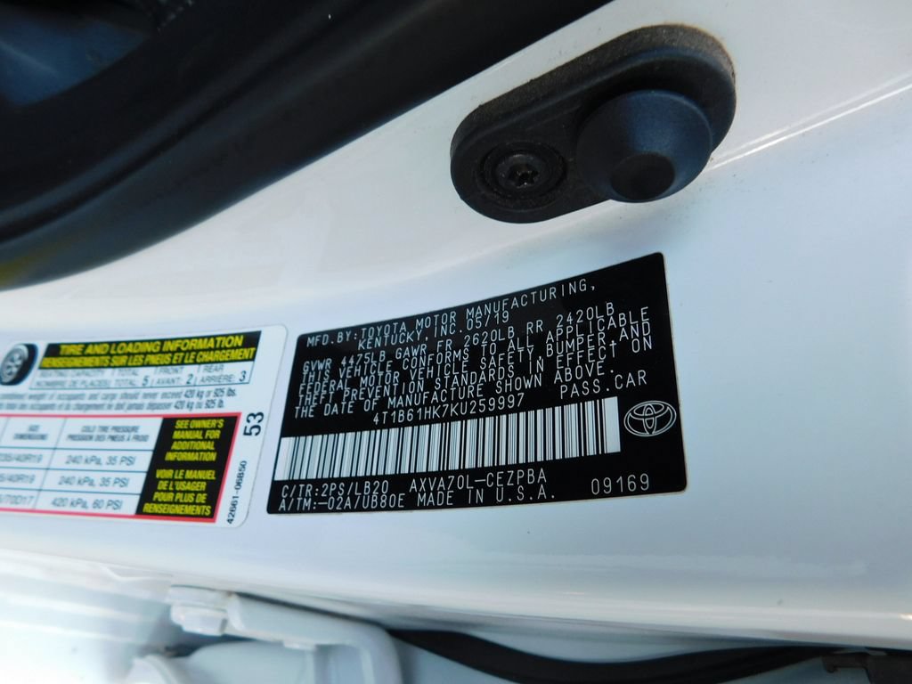 Used 2019 Toyota Camry XSE w/ Driver Assist Package FWD image 9