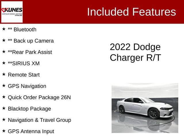 Certified 2022 Dodge Charger R/T w/ Blacktop Package RWD image 3