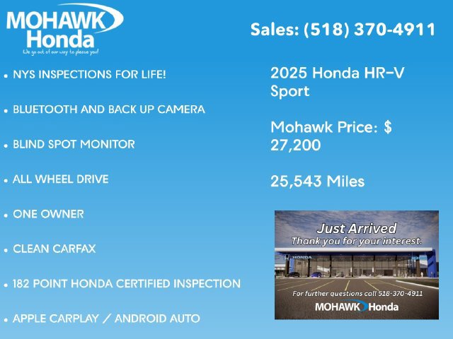 Used 2025 Honda HR-V Sport image 2