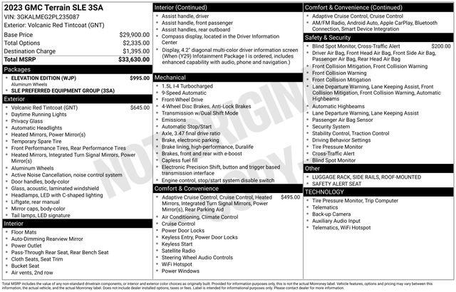 Used 2023 GMC Terrain SLE w/ Elevation Edition FWD image 15