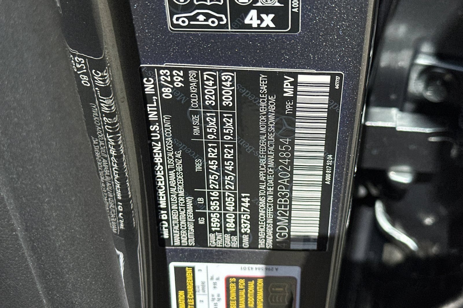 Certified 2023 Mercedes-Benz EQS 450+ 4MATIC SUV image 29