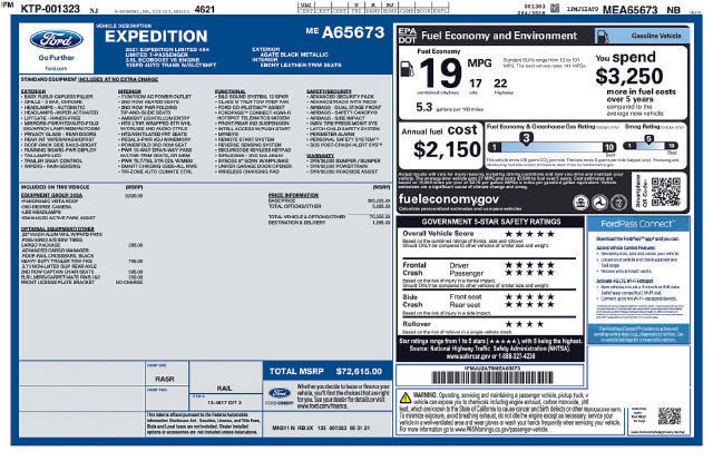 Certified 2021 Ford Expedition Limited AWD/4WD image 39