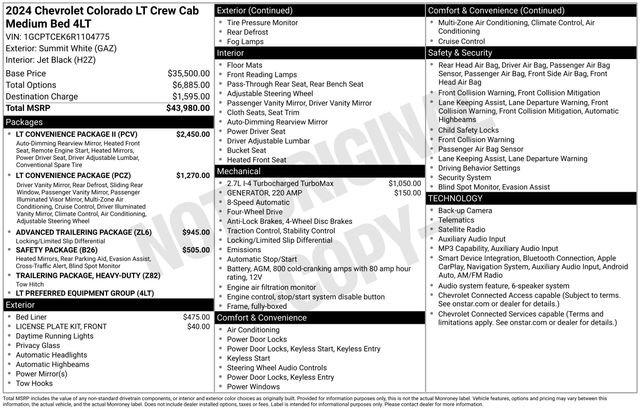 Used 2024 Chevrolet Colorado LT w/ LT Convenience Package II AWD/4WD image 5