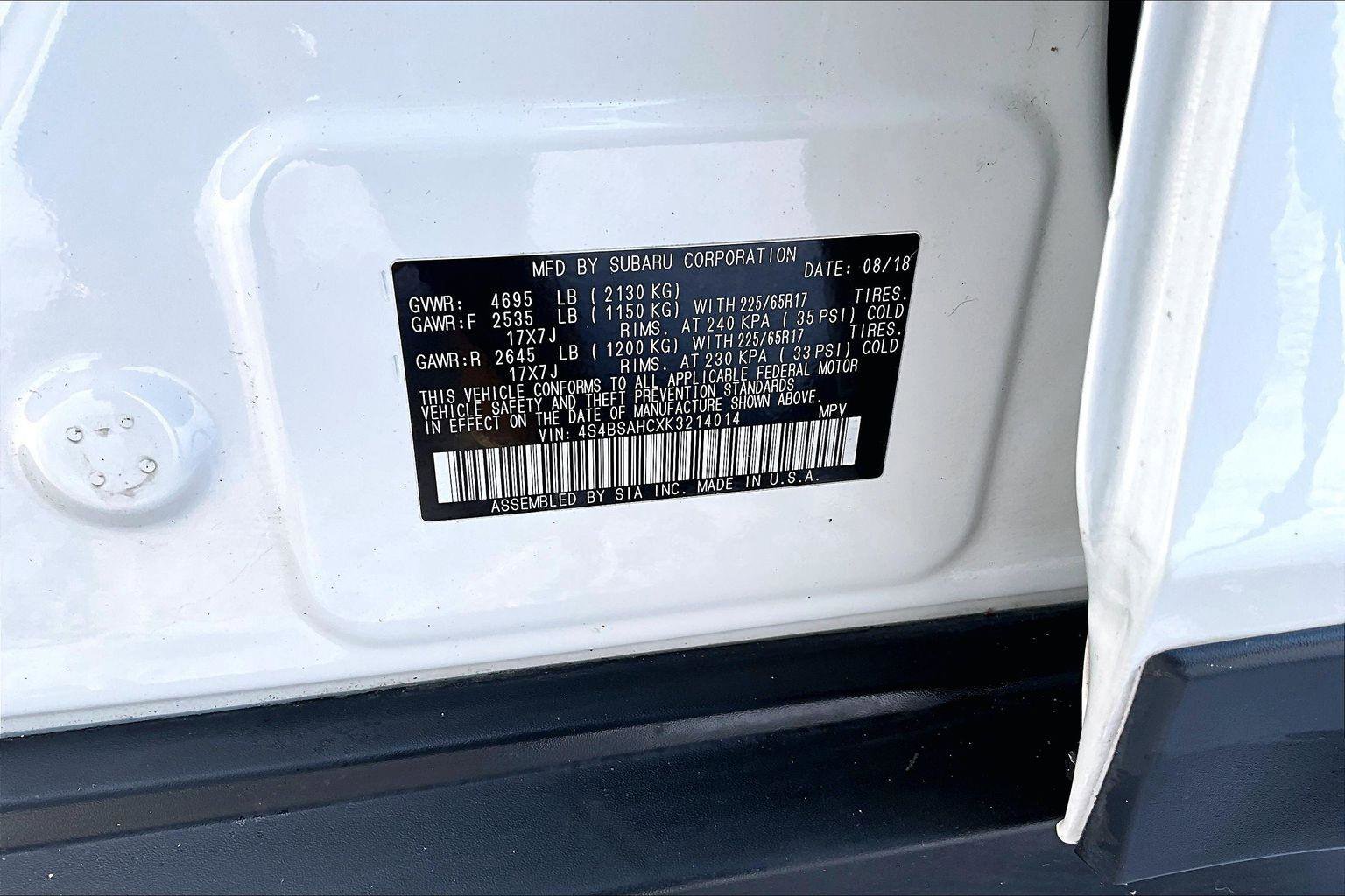 Used 2019 Subaru Outback 2.5i Premium image 33