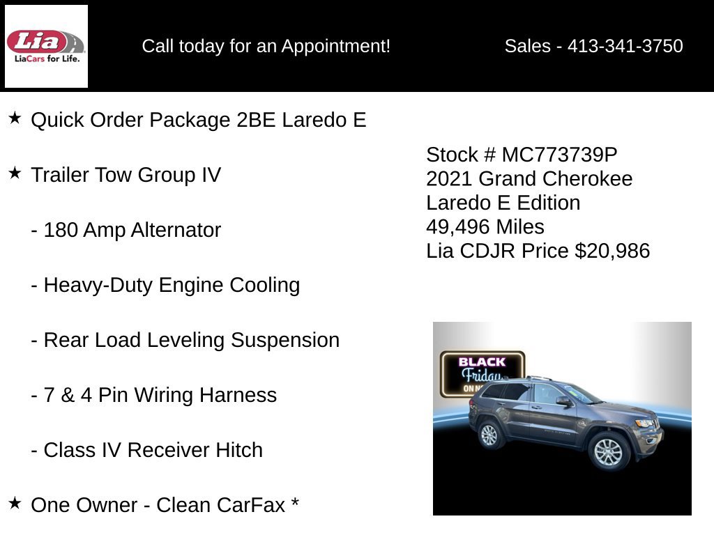 Certified 2021 Jeep Grand Cherokee Laredo AWD/4WD image 6
