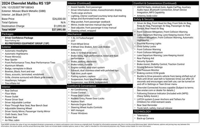 Used 2024 Chevrolet Malibu RS FWD image 29