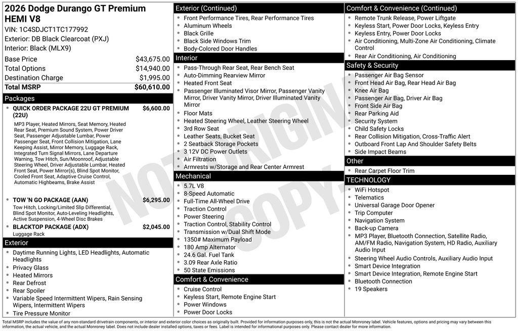 Used 2026 Dodge Durango GT AWD/4WD image 9