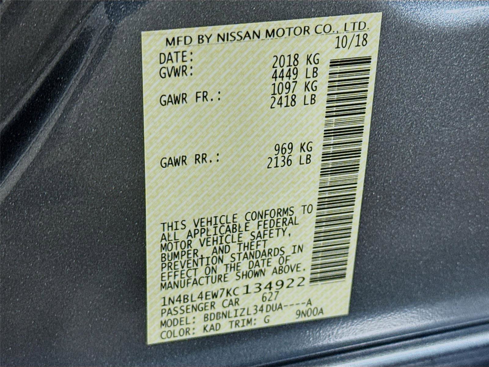 Used 2019 Nissan Altima 2.5 SL image 35