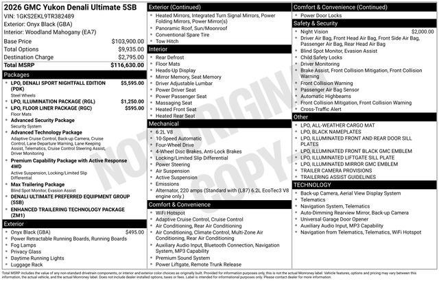 New 2026 GMC Yukon Denali Ultimate AWD/4WD image 1