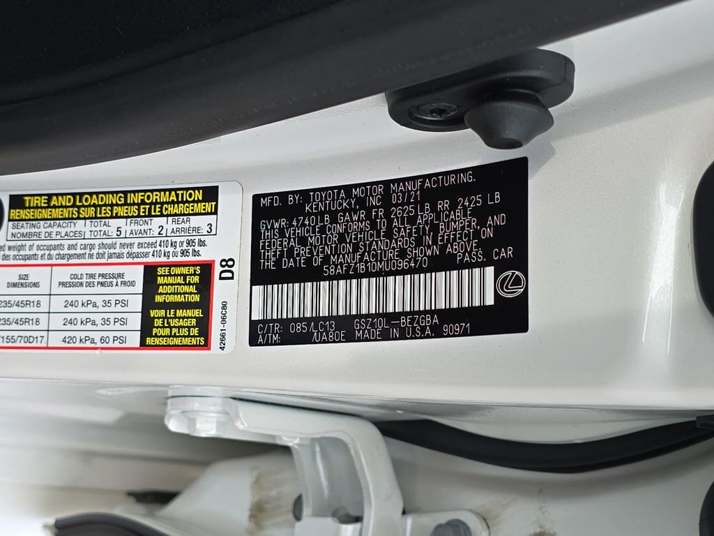 Used 2021 Lexus ES 350 Ultra Luxury w/ Accessory Package 2 image 39