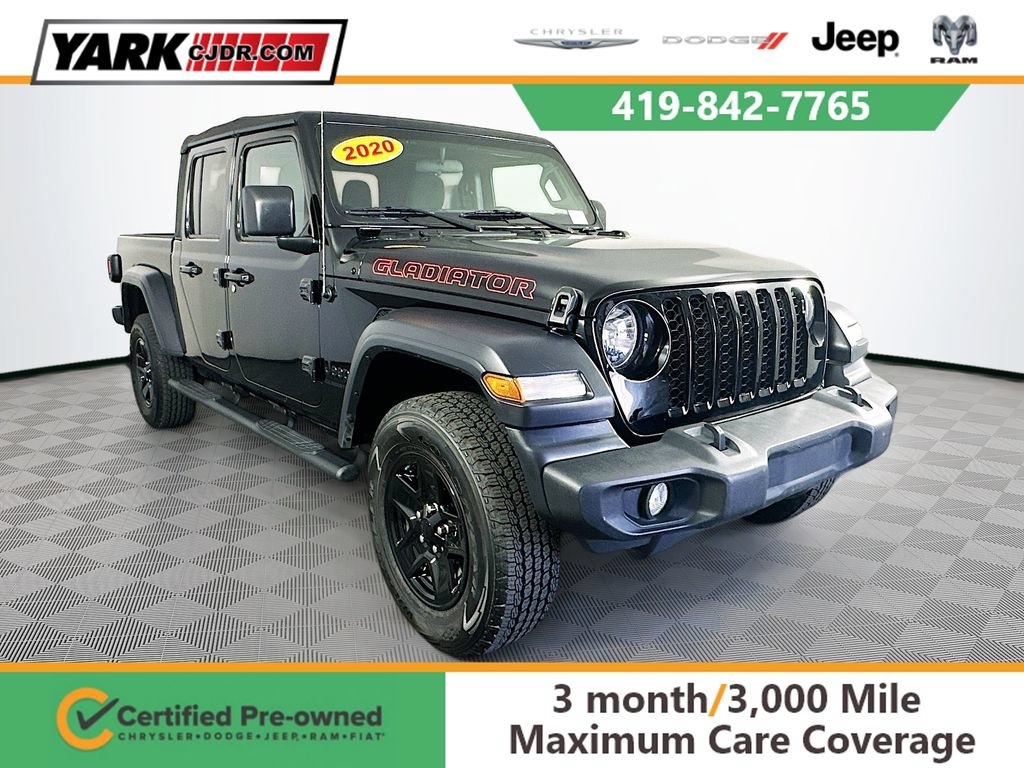 Certified 2020 Jeep Gladiator Sport w/ Quick Order Package 24S AWD/4WD image 1