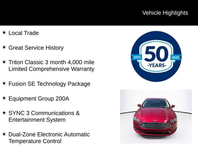 Used 2017 Ford Fusion SE w/ Fusion SE Technology Package FWD image 5