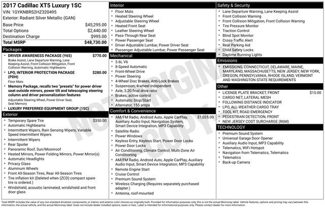 Used 2017 Cadillac XT5 Luxury w/ Driver Awareness Package image 7