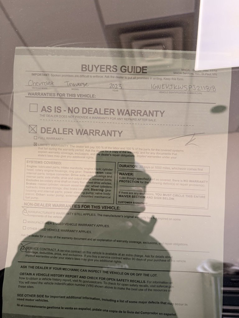 Certified 2023 Chevrolet Traverse RS image 33