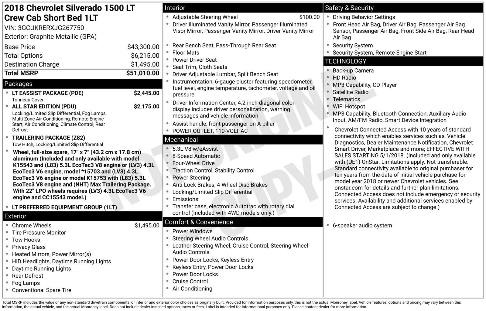 Used 2018 Chevrolet Silverado 1500 LT w/ LT Eassist Package image 8