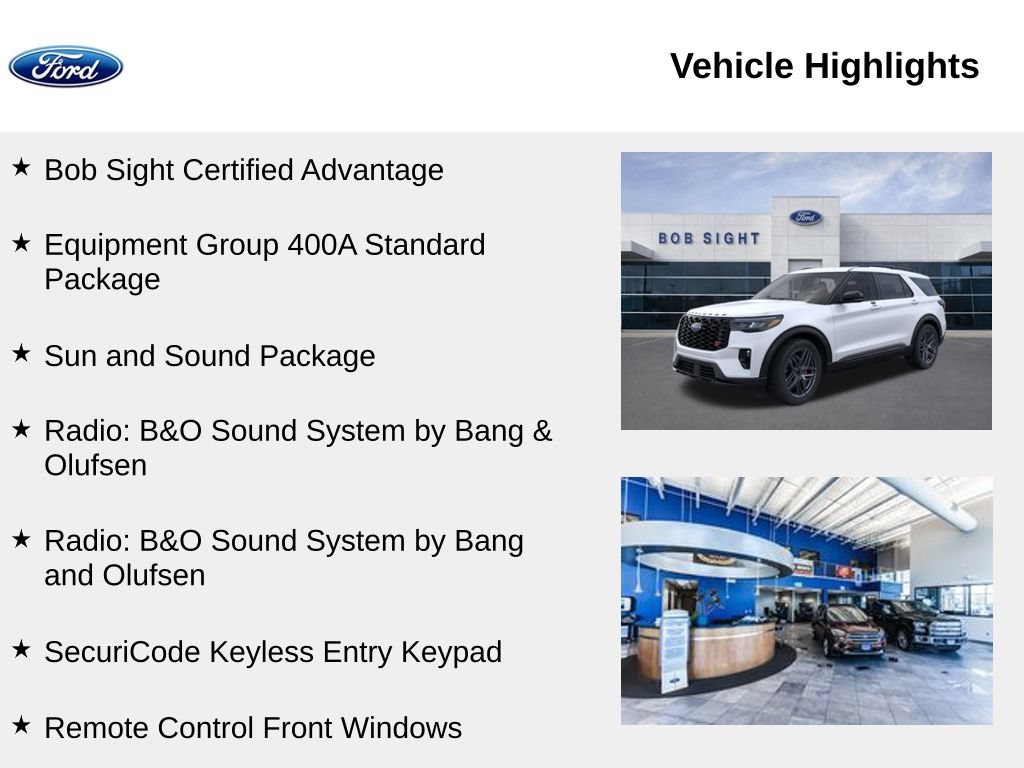 New 2026 Ford Explorer ST w/ Sun And Sound Package AWD/4WD image 2