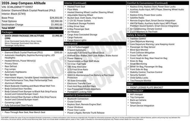 New 2026 Jeep Compass Latitude AWD/4WD image 26