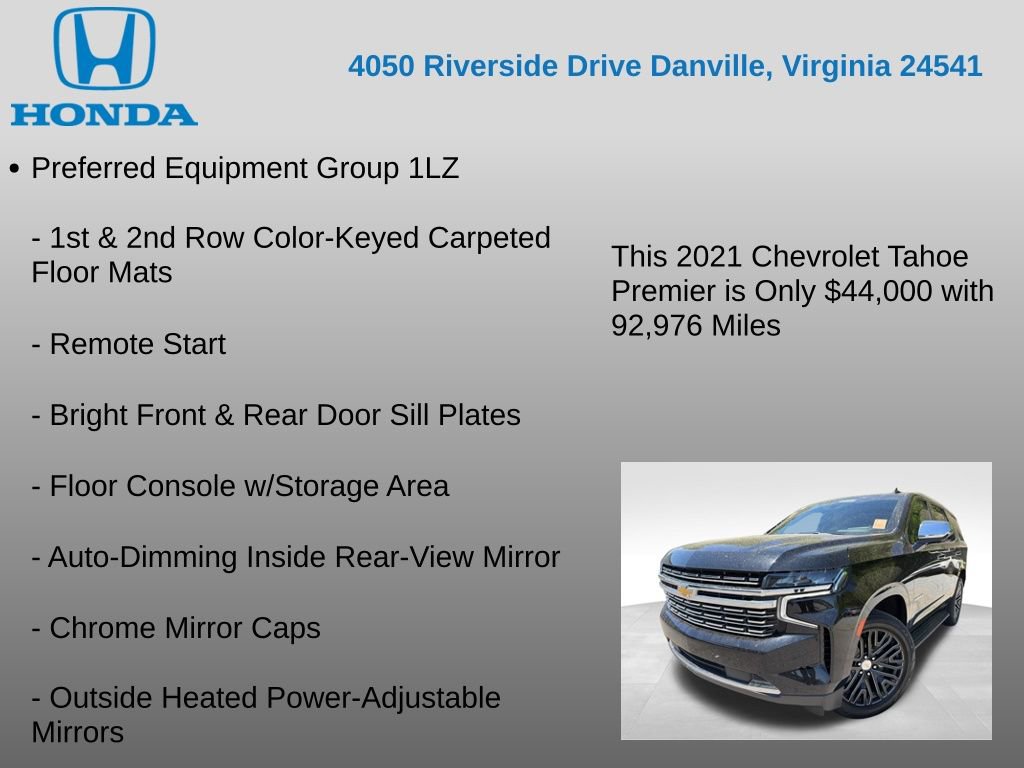Used 2021 Chevrolet Tahoe Premier w/ Premium Package AWD/4WD image 12