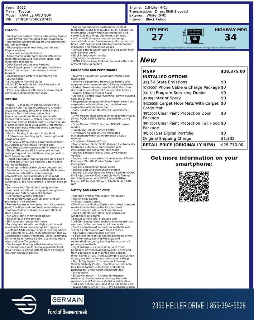 Used 2022 Toyota RAV4 LE image 12