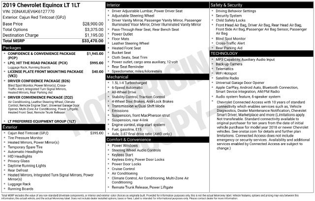 Used 2019 Chevrolet Equinox LT AWD/4WD image 28