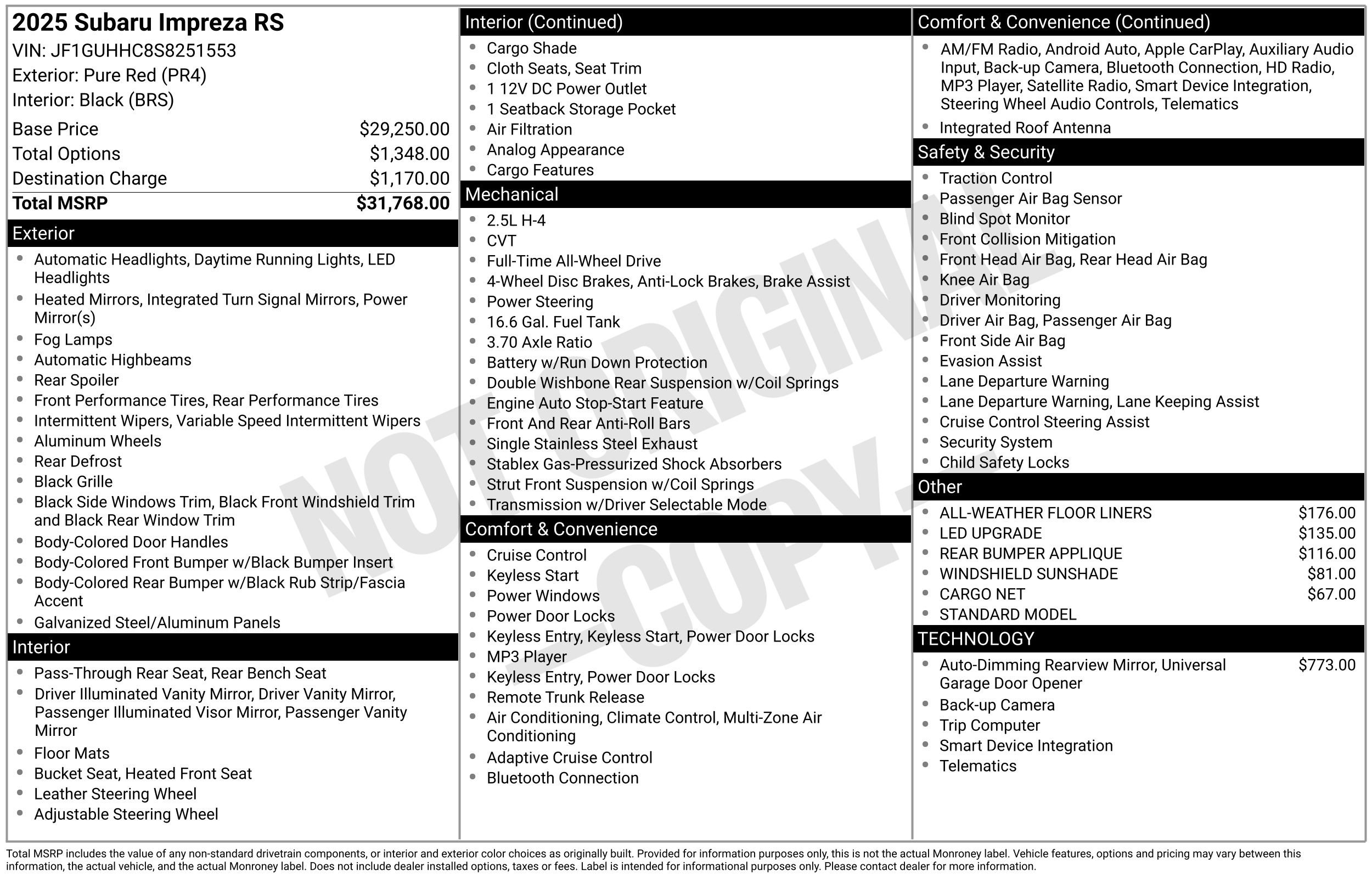 Certified 2025 Subaru Impreza RS image 45
