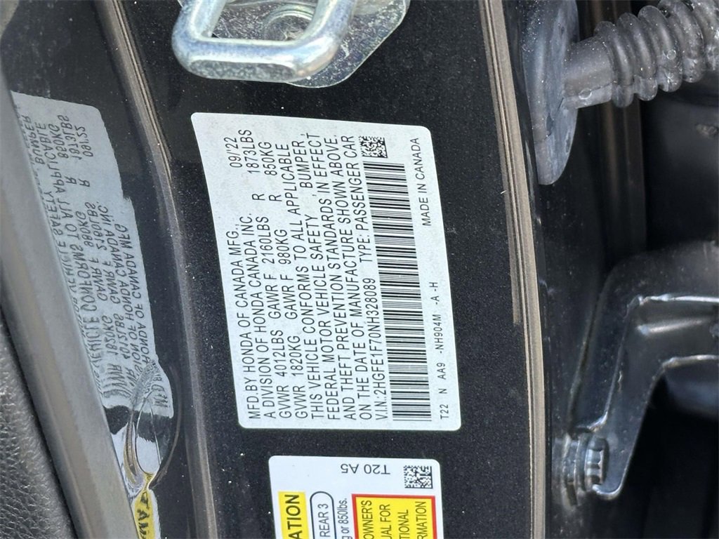 Certified 2022 Honda Civic EX image 16