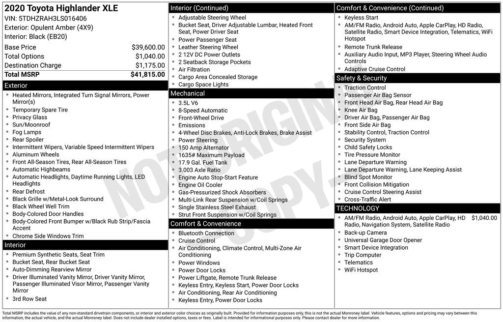 Used 2020 Toyota Highlander XLE FWD image 27