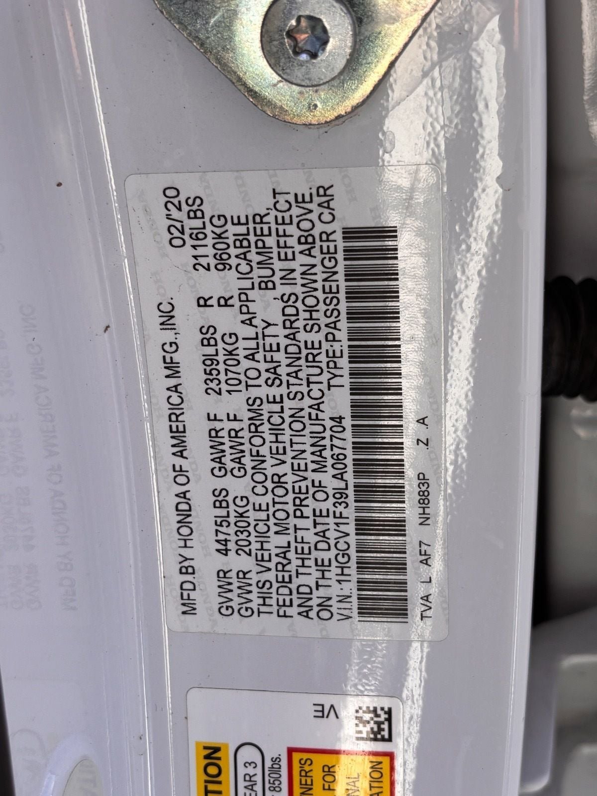 Certified 2020 Honda Accord Sport image 33