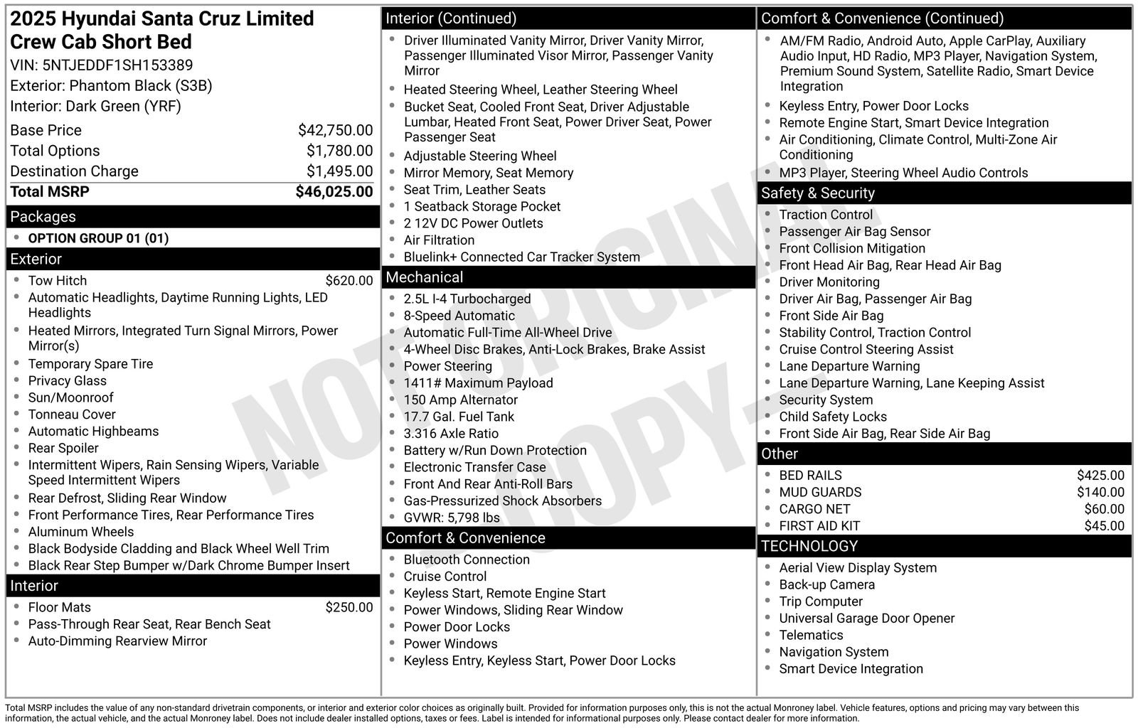 New 2025 Hyundai Santa Cruz Limited image 26