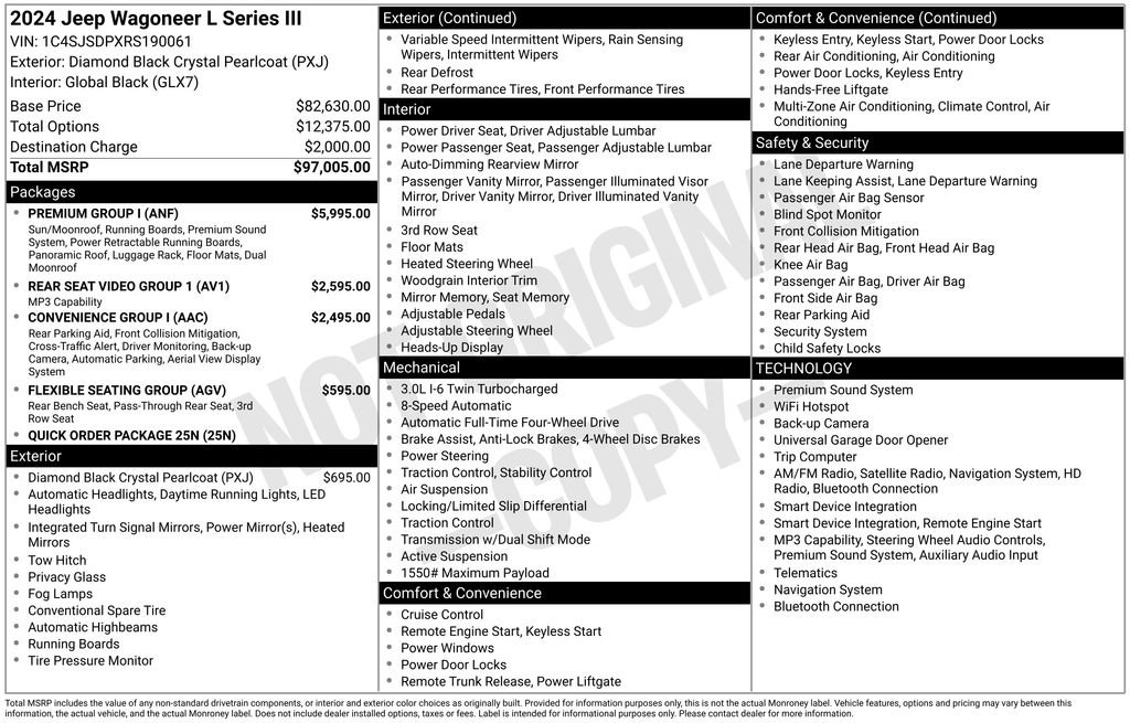 Used 2024 Jeep Wagoneer L Series III w/ Premium Group I AWD/4WD image 35