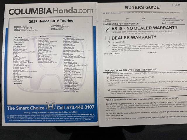 Certified 2017 Honda CR-V Touring image 36