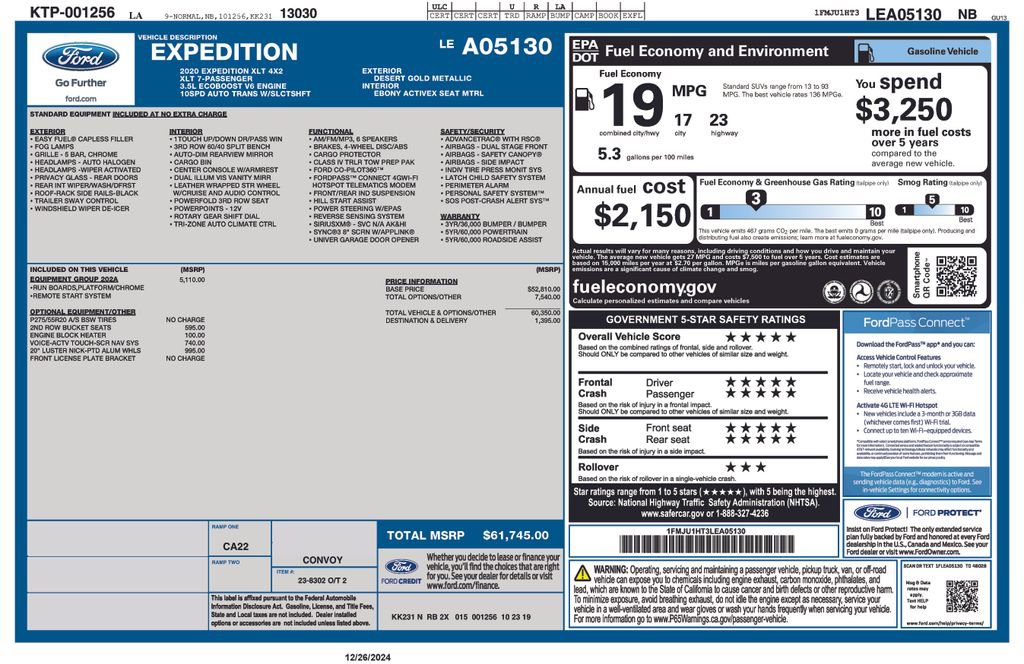 Used 2020 Ford Expedition XLT w/ Equipment Group 202A image 4