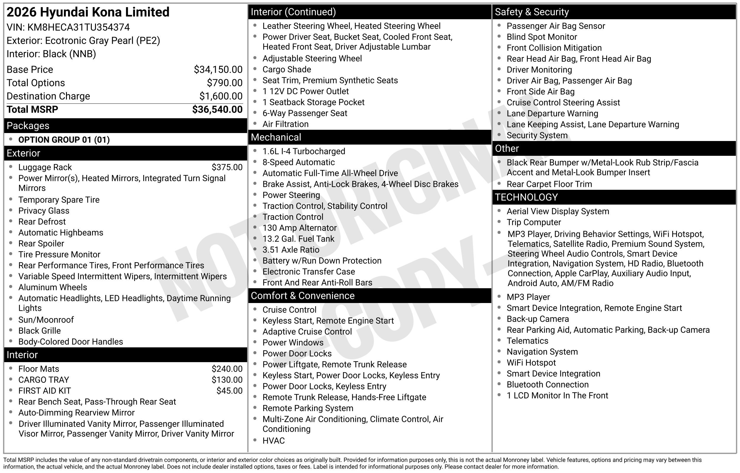New 2026 Hyundai Kona Limited AWD/4WD image 3