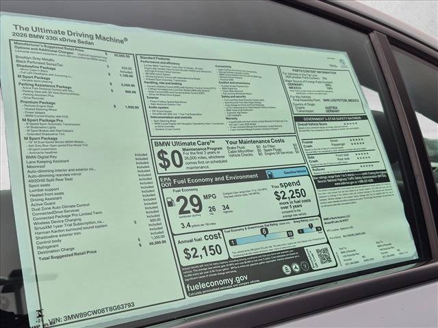 New 2026 BMW 330i xDrive Sedan w/ M Sport Package AWD/4WD image 18