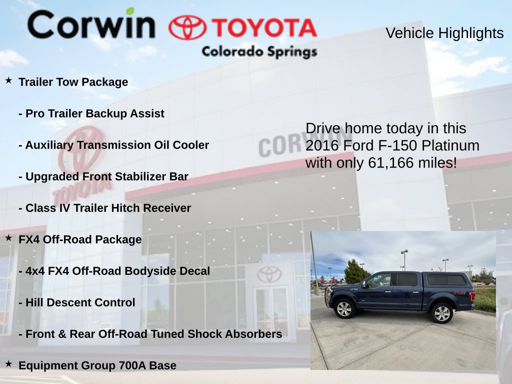 Used 2016 Ford F150 Platinum w/ Trailer Tow Package AWD/4WD image 7