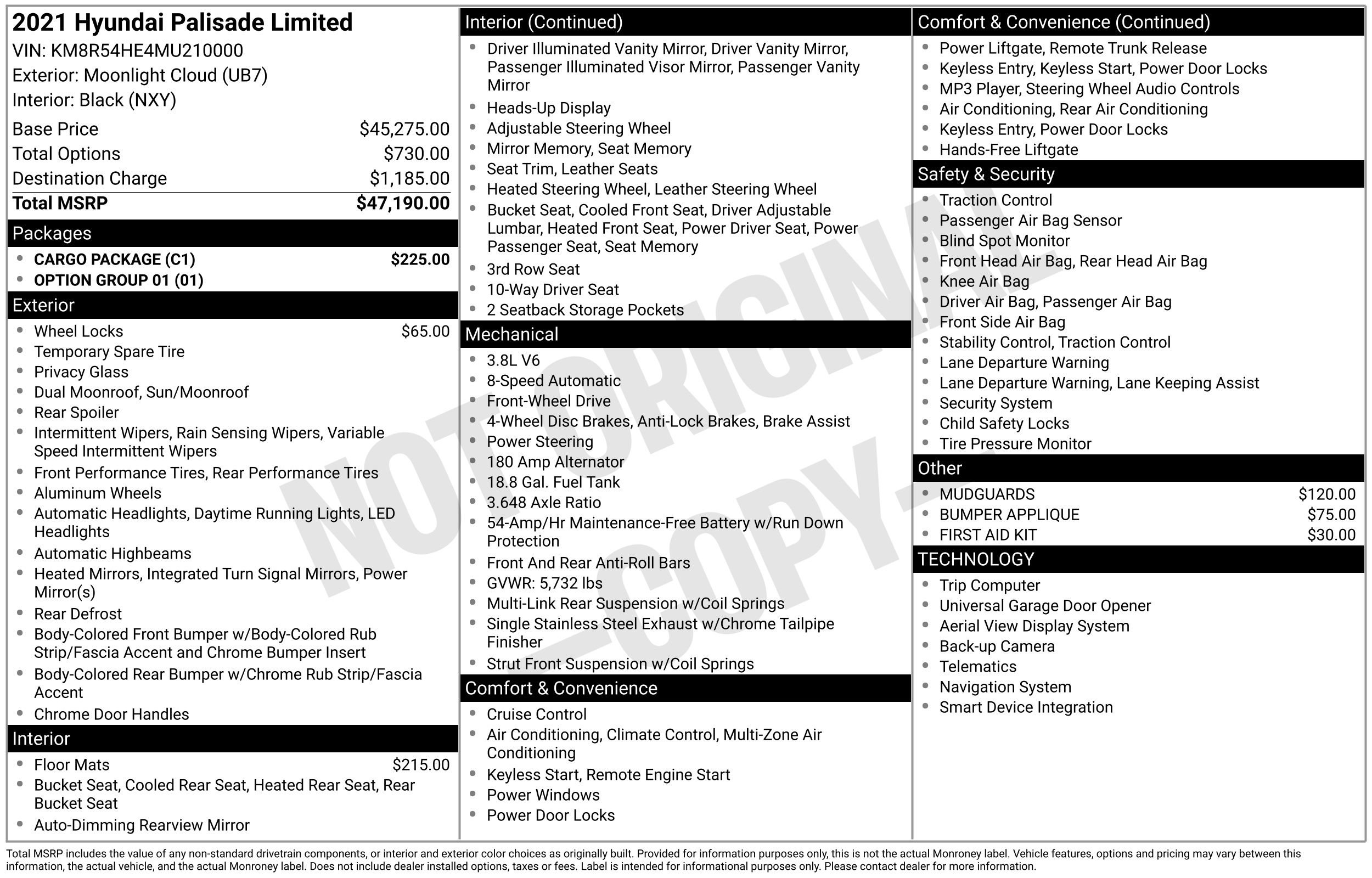 Used 2021 Hyundai Palisade Limited w/ Cargo Package image 27