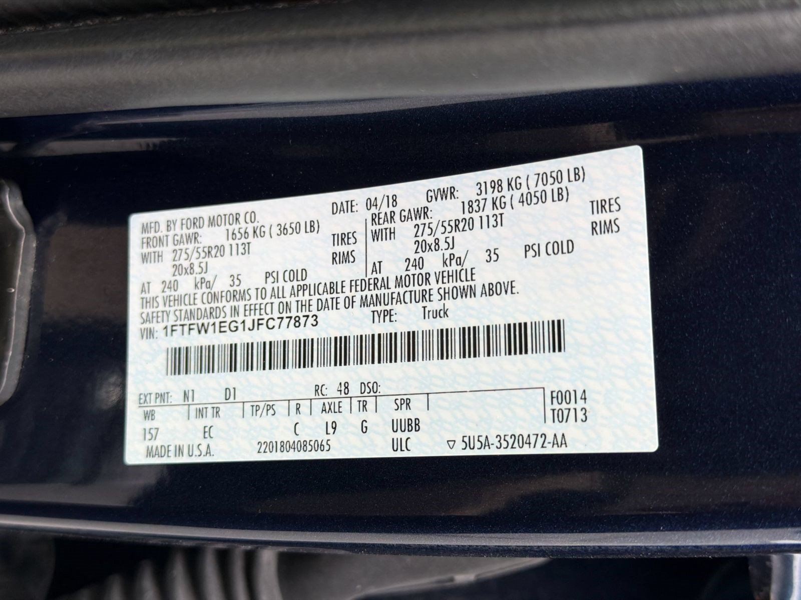 Used 2018 Ford F150 Lariat w/ Equipment Group 501A Mid AWD/4WD image 22