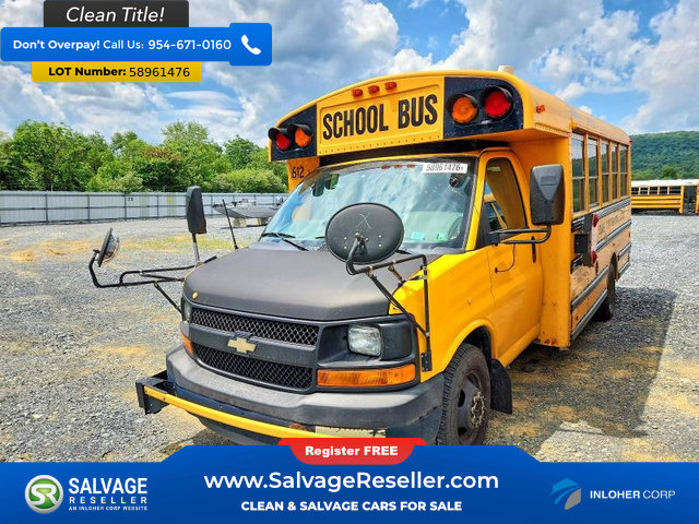 Used 2010 Chevrolet Express 3500 Extended w/ School Bus Package RWD image 3