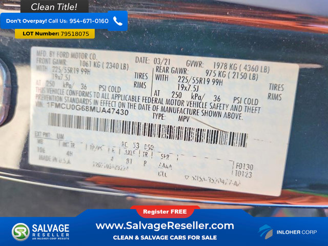 Used 2021 Ford Escape SE w/ SE Sport Appearance Package FWD image 17