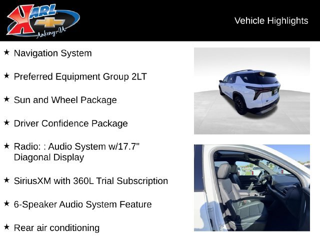 Certified 2025 Chevrolet Traverse LT w/ Sun and Wheel Package AWD/4WD image 2