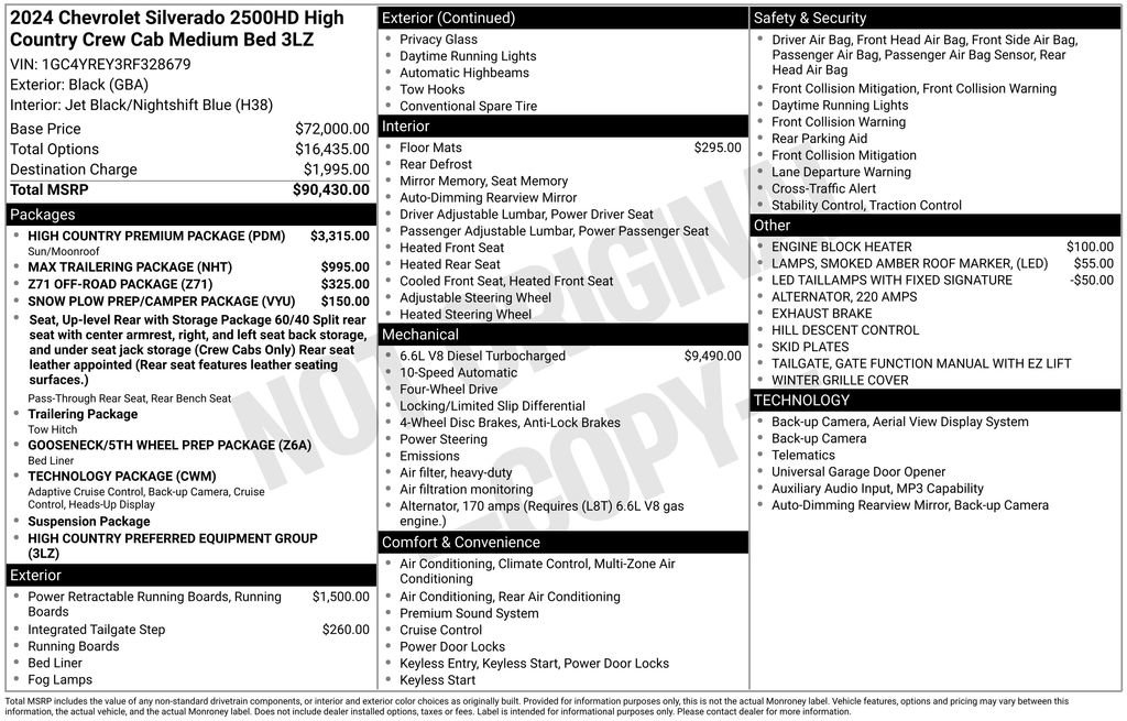 Used 2024 Chevrolet Silverado 2500 High Country w/ High Country Premium Package AWD/4WD image 12