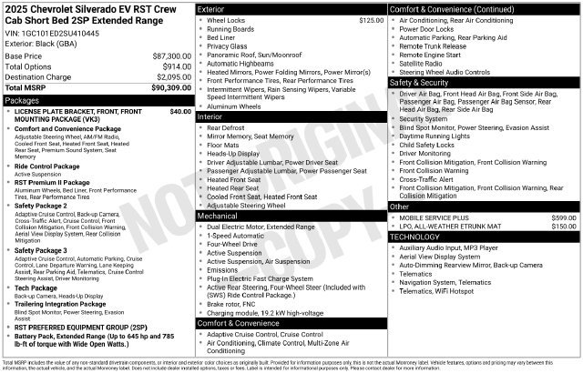 Used 2025 Chevrolet Silverado EV RST AWD/4WD image 19