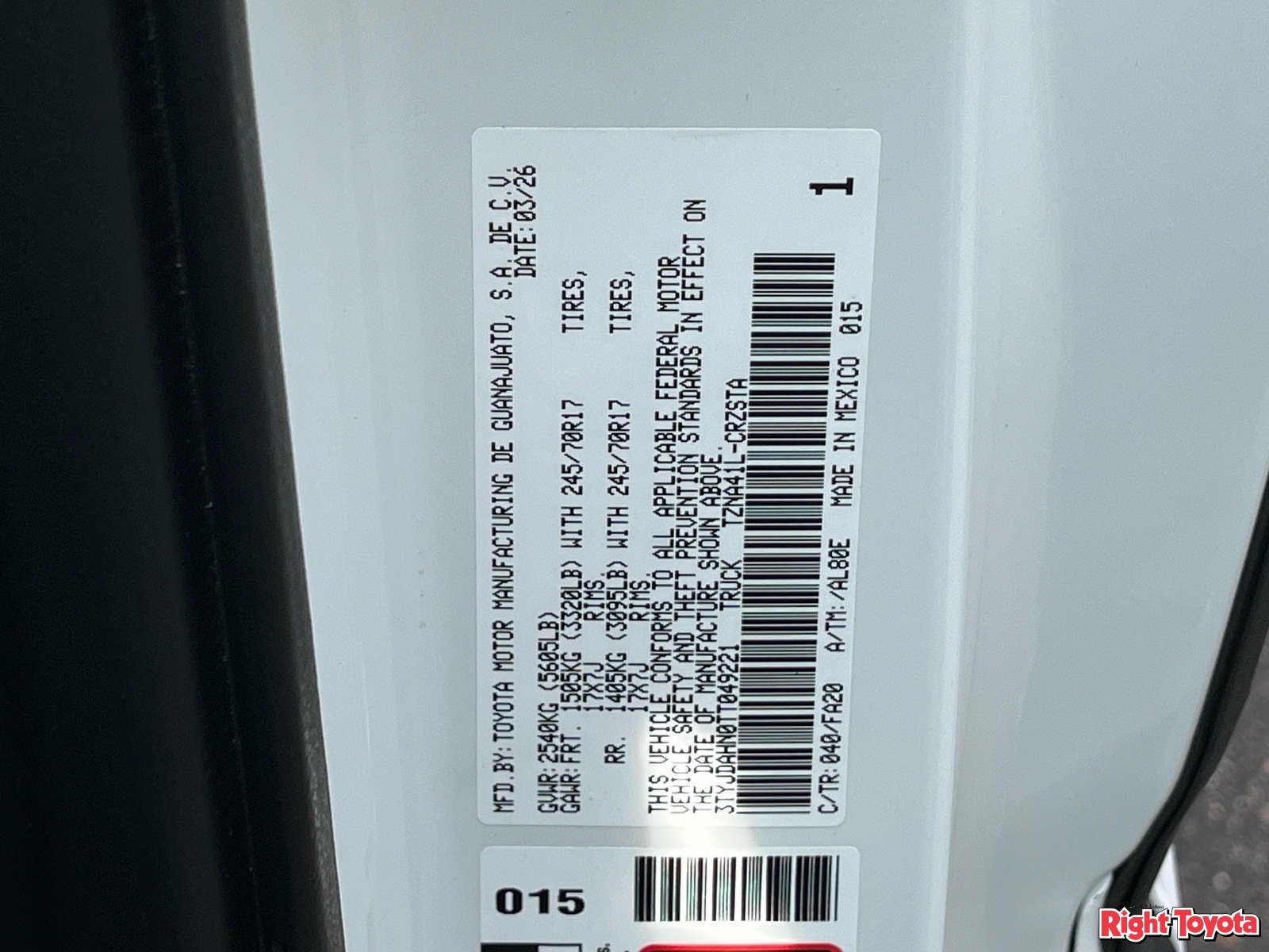 Certified 2026 Toyota Tacoma SR RWD image 32