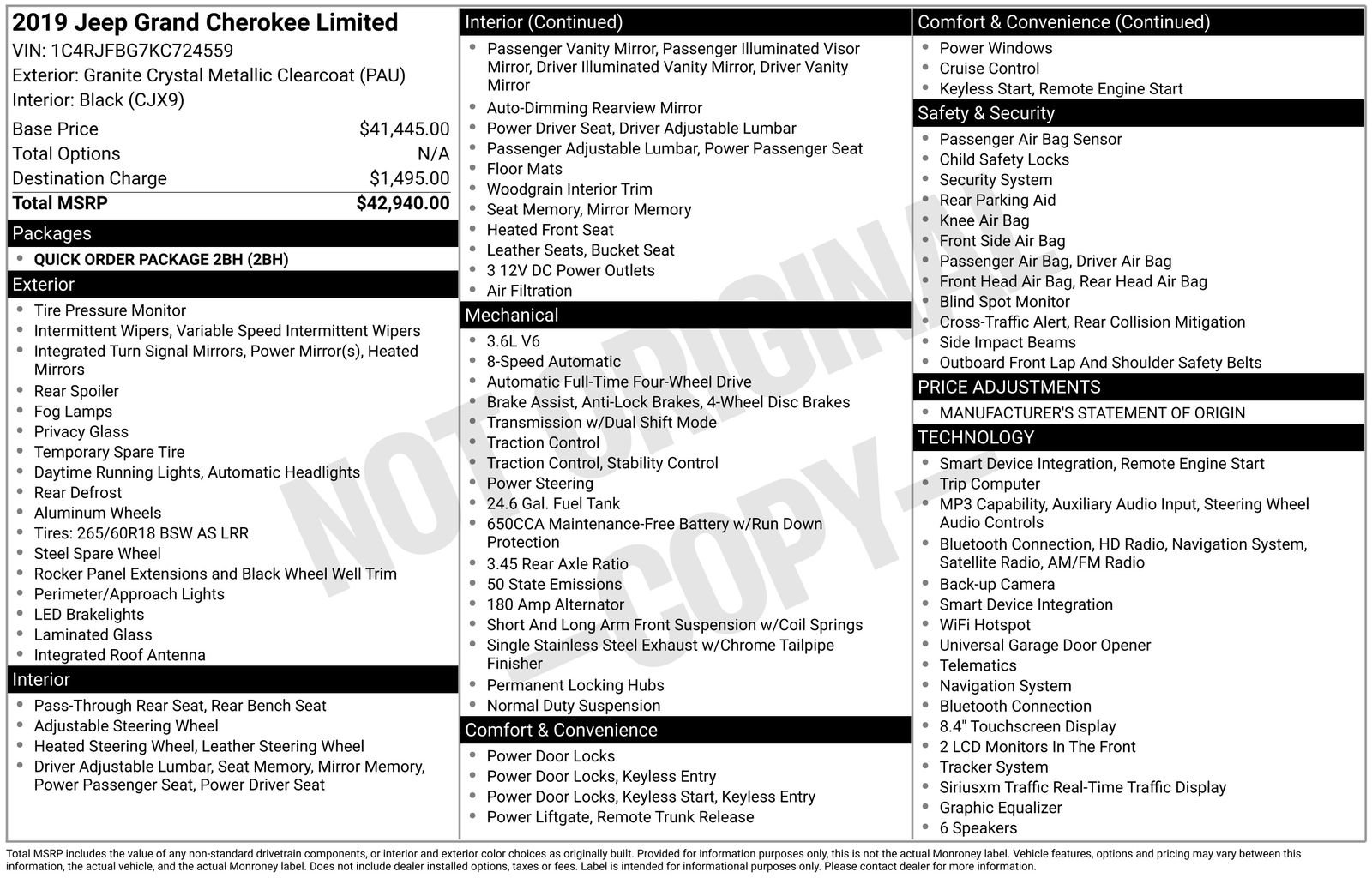 Used 2019 Jeep Grand Cherokee Limited image 32